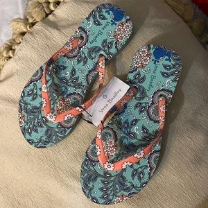 Vera Bradley‎ NWT Fan Flowers Flip Flops Sandals